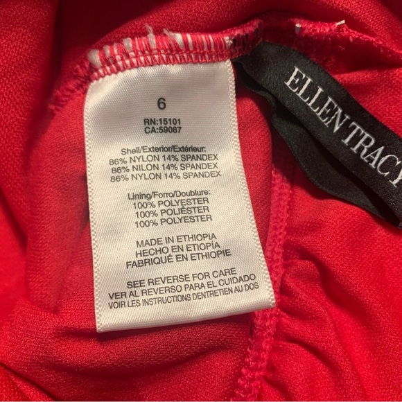 ELLEN TRACY NWT Women's Flutter
Sleeve Red One-piece Swimsuit Size 6 - Picture 2 of 3